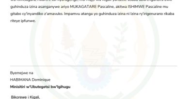 Itangazo ryo guhindura amazina Itangazo ryo guhindura amazina